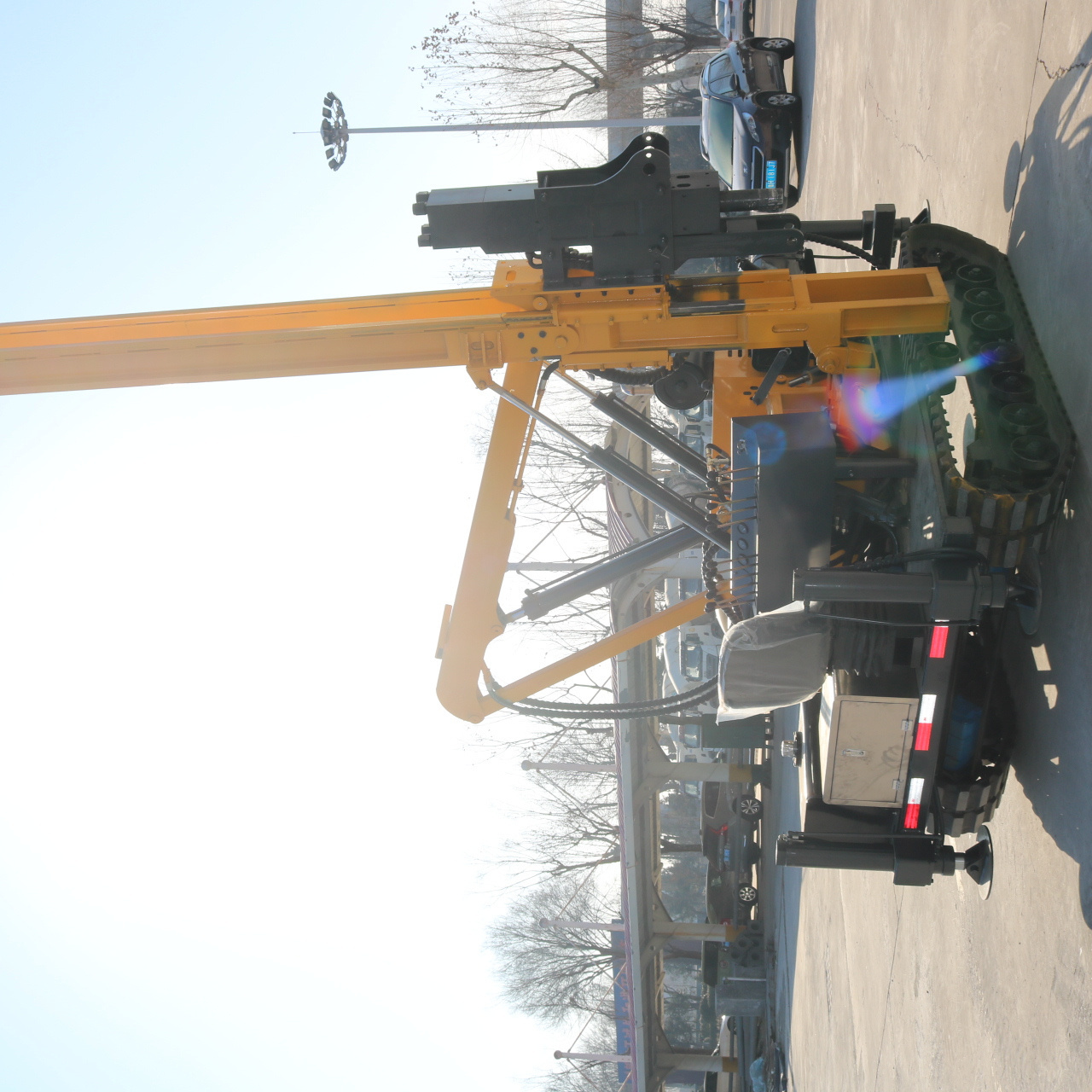 Highway Guardrail Hydraulic Drill Rig Pile Driver/ Pile Drilling Machine For Posts Installation