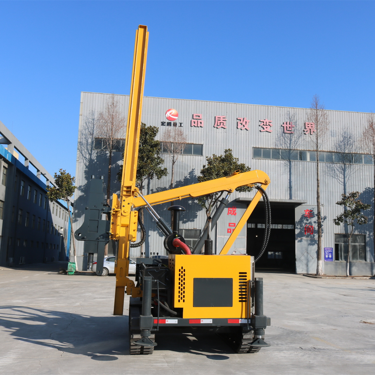 Chinese factory New Road Barrier Pile Driver Excavator Spun Concrete Pile Driver Guardrail Pile Driver Equipment