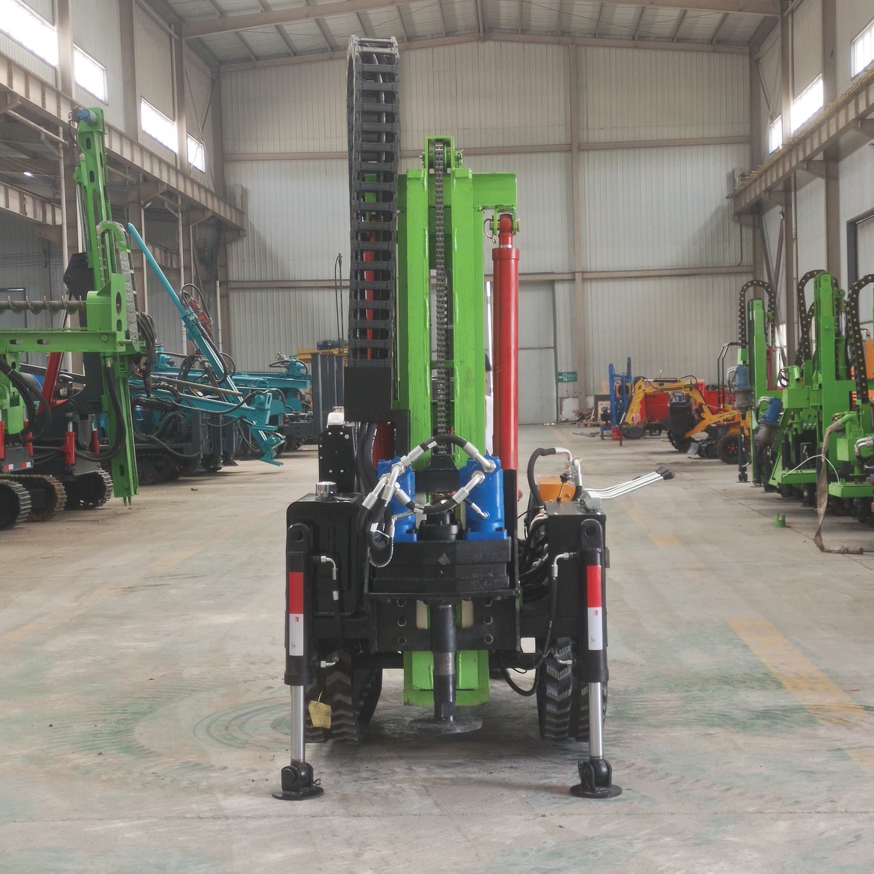 High output diesel engine water well drilling rig Customized drilling machine Double hydraulic head down-the-hole drilling rig