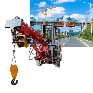 Hydraulic Telescopic Forklift Crane Forklift Attachment Fork Mounted Jib Hydraulic Crane Boom For Forklift 2t 3t 4t 5t