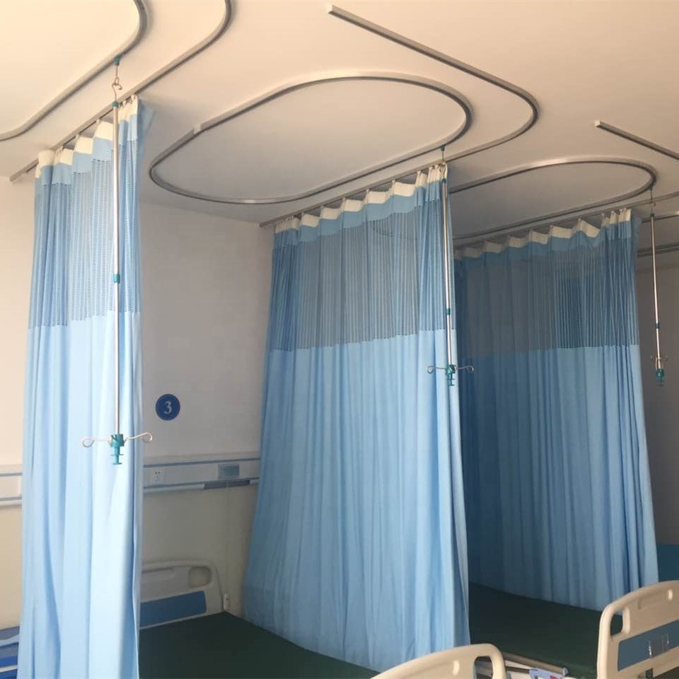 Factory wholesale fire proof water resistant hospital medical partition curtains for hospitals fabric