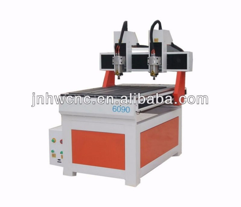 6090 stepper motor double spindle jade metal and pcb milling machine manufacturer cnc stone carving machine