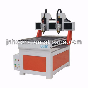 6090 stepper motor double spindle jade metal and pcb milling machine manufacturer cnc stone carving machine