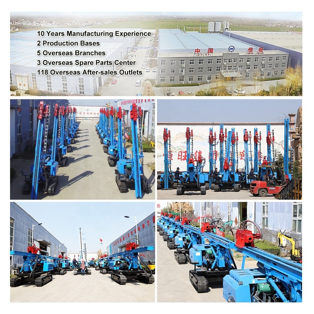 hengwang sale Photovoltaic solar Crawler Machine hydraulic solar  post hammer pile driver