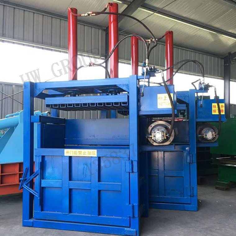 Vertical hydraulic cardboard baling press machine waste paper baler machine clothes bale machine