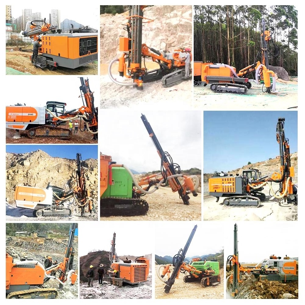 rock surface top hammer pneumatic blast hole crawler mine gold mining drilling rig price