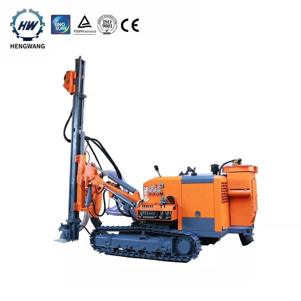 rock surface top hammer pneumatic blast hole crawler mine gold mining drilling rig price