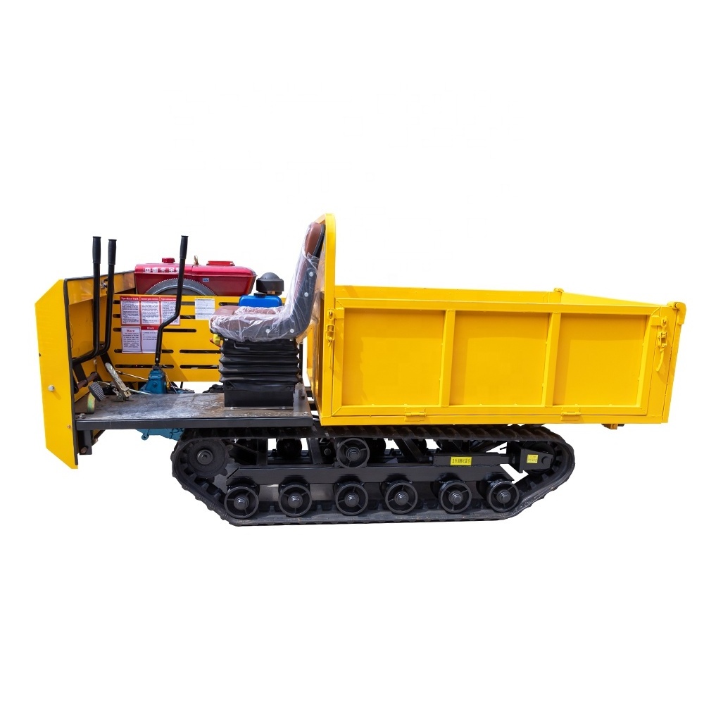 Farm Tracked Transport Vehicle 2 Ton Small Tracked Dump Truck Palm Fruit Crawler Transportable