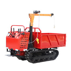 Factory Sell Farm Crawler Dumper Mini Crawler Transport Dump Truck with Crane