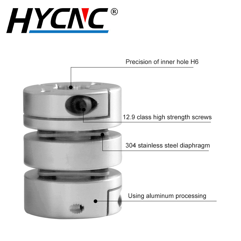 Aluminum alloy single and double diaphragm coupling elastic high torque encoder screw servo motor coupling