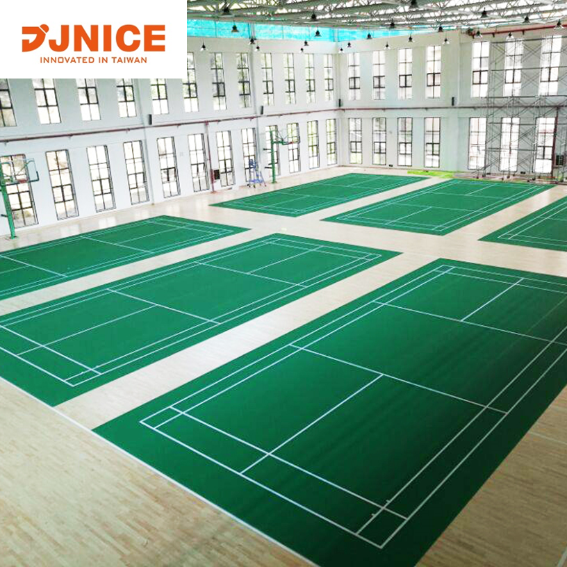 Badminton court flooring for badminton court mat