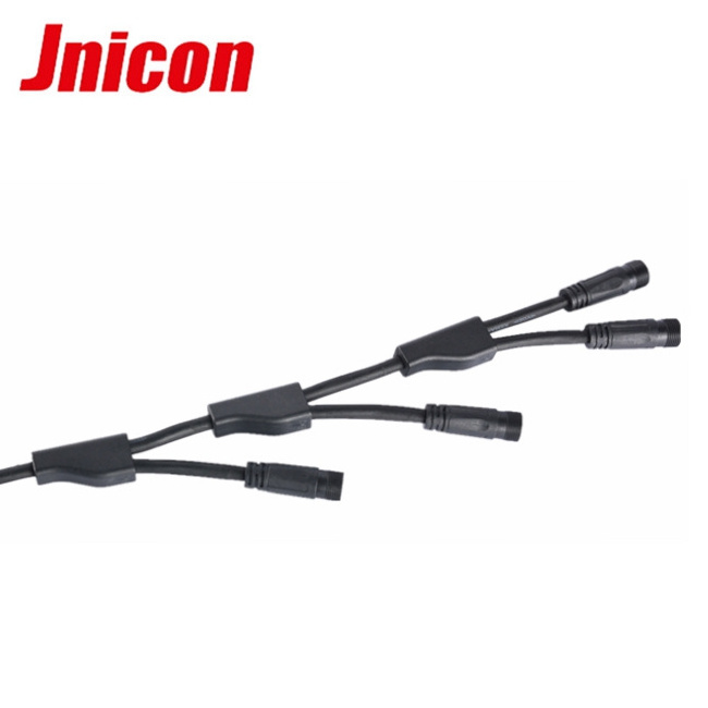 shenzhen jnicon communication equipment supplier  1 input 4 IP68 customized Waterproof M14 assembly solar Y branch connector