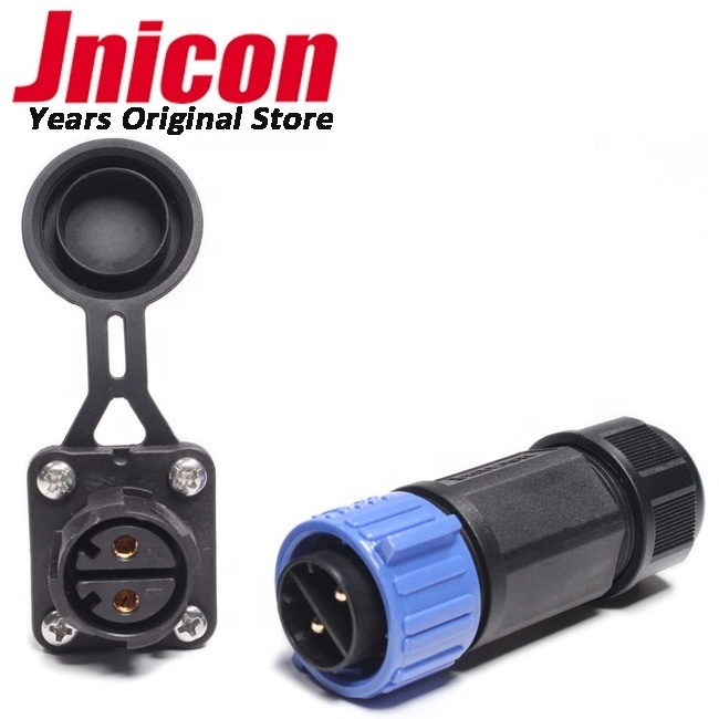 Jnicon M25 Push Lock 2Pin Connector 50A Plug Receptacle Waterproof Trolling Motor Connector set