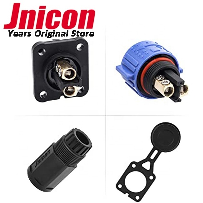 Jnicon M25 Push Lock 2Pin Connector 50A Plug Receptacle Waterproof Trolling Motor Connector set