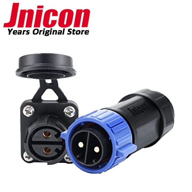 Jnicon M25 Push Lock 2Pin Connector 50A Plug Receptacle Waterproof Trolling Motor Connector set