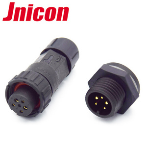 M16 screw lock IP68 Male Female 5Pin 6 Pin Wire to Board Waterproof Panel Mount Connector