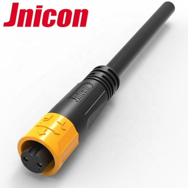 M12 Connector 2 3 4 5 Pin Cable molded IP67 waterproof Connector for Wall Washer Light