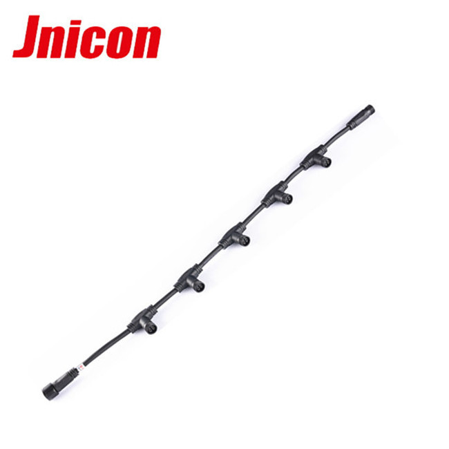 shenzhen jnicon communication equipment supplier  1 input 4 IP68 customized Waterproof M14 assembly solar Y branch connector