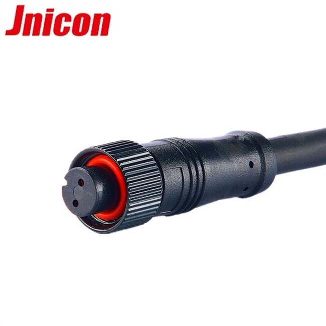 IP68 AC/DC waterproof connector 2 pin plug with screw lock