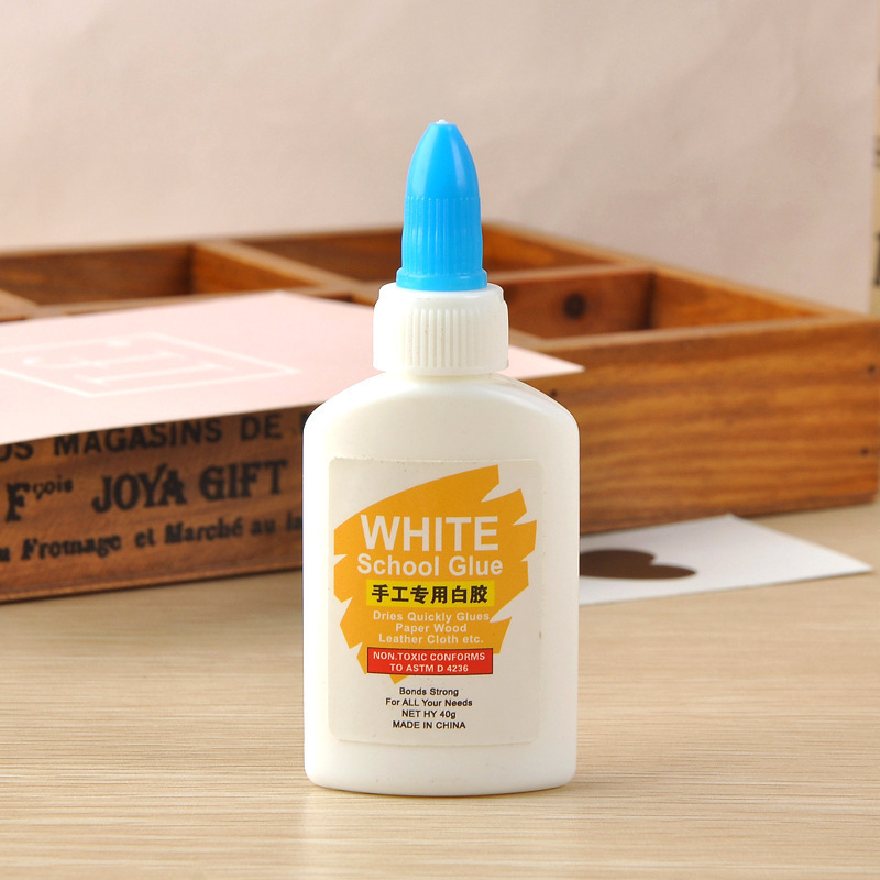 Hot selling Non Toxic School 40ml Liquid White Glue Bottle Clear Glue for office student