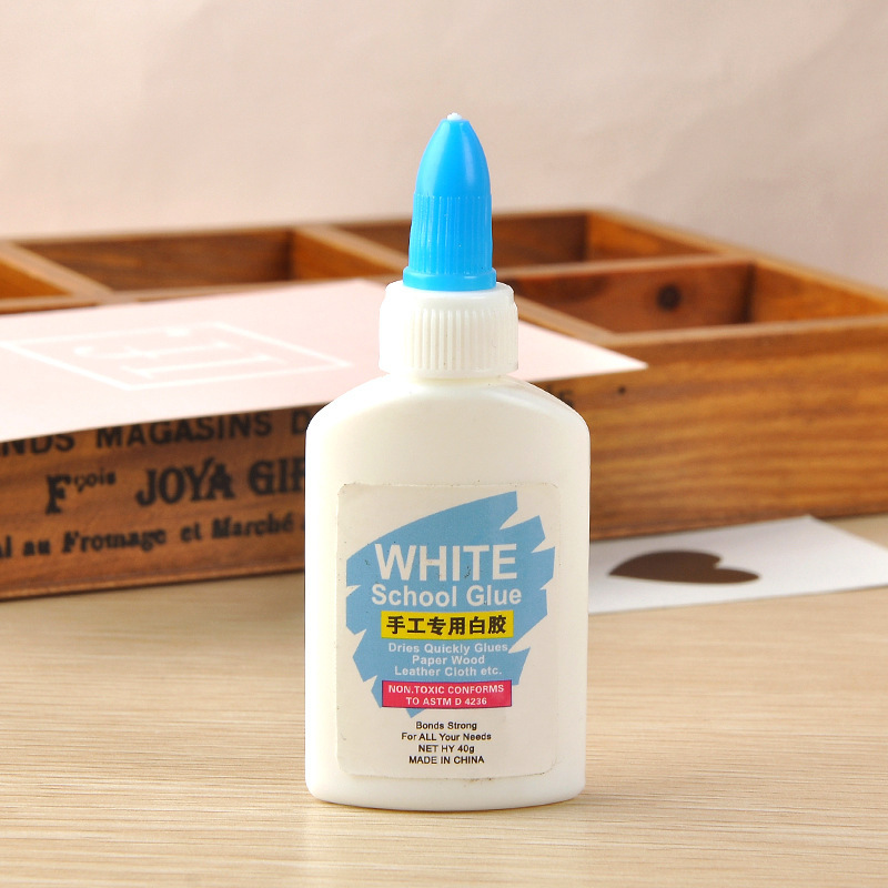 Hot selling Non Toxic School 40ml Liquid White Glue Bottle Clear Glue for office student