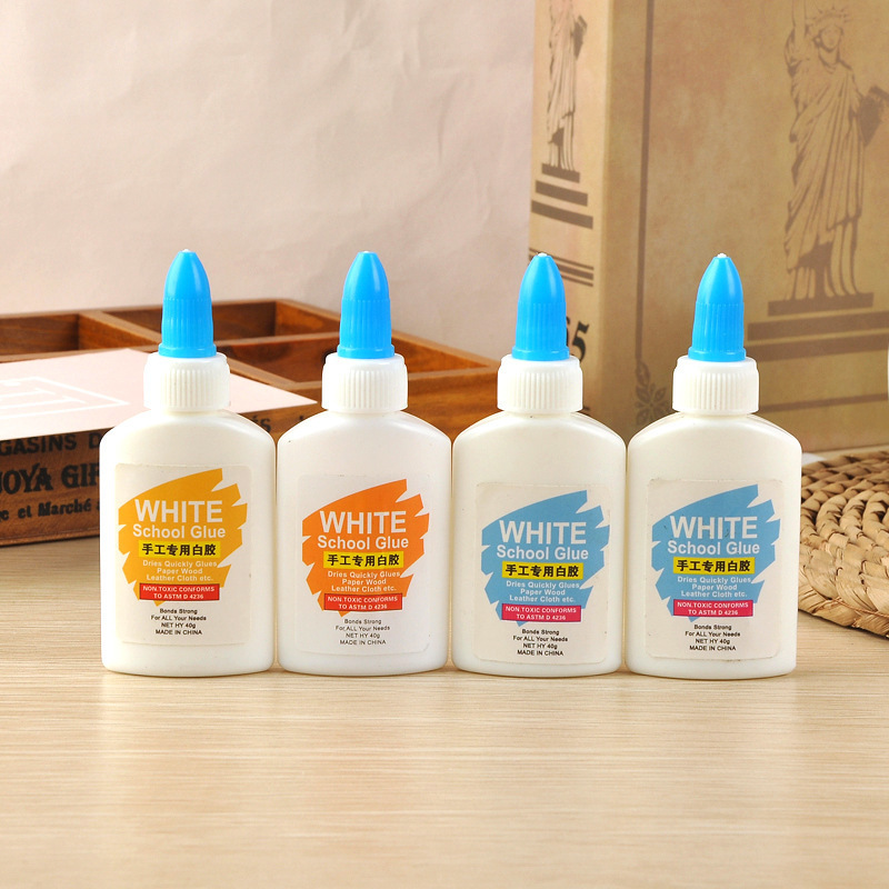 Hot selling Non Toxic School 40ml Liquid White Glue Bottle Clear Glue for office student