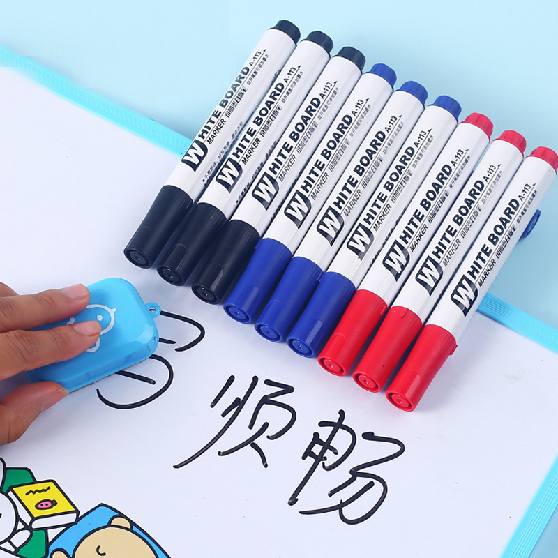 Hot Sale Erasable Blackboard Markers Red Blue Black Ink Drawing Dry Erase Refillable Whiteboard marker Pen