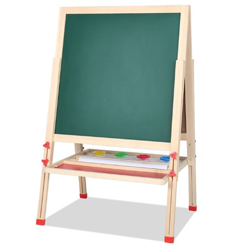 Kids Drawing Board Wooden Erasable Book Double-Sided Magnetic Blackboard Home Drawing Wooden Writing Board