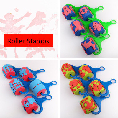 Custom Sponge Craft Foam EVA Roller Kids Toy Eva Stamp Children's Toy,self-inking Stamp as Requested Assorted Eco-friendly