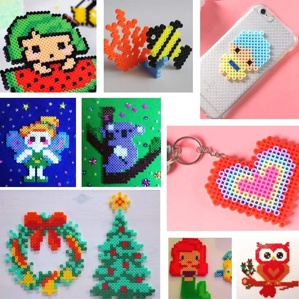 Colors Perler Beads Diy Craft PE/EVA Perler Hama Beads Sets Fused Beads Kit for Kids Toys