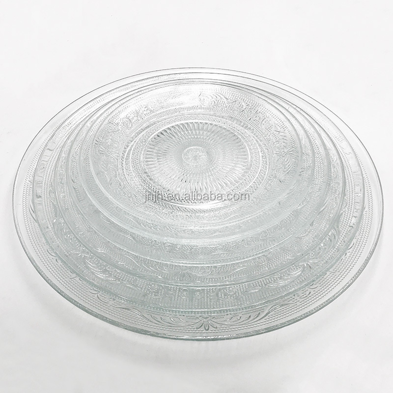 Party Supply Tableware Disposable Dinner Set Round Clear Glass Charger Plates Wholesale