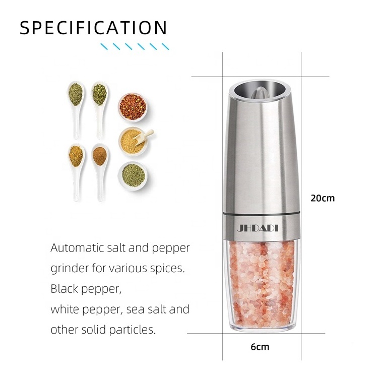 Battery Operated manual Gravity electric Pepper Mill / electric salt and pepper grinder