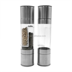 Salt Shaker Pepper Mill Stainless Steel Salt and Pepper Grinder Set Wholesale salt and pepper mill 2 in 1