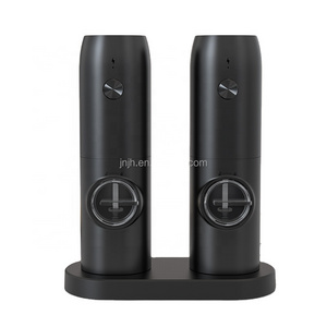 USB Rechargeable Electric Salt And Pepper Grinder Set With LED Light