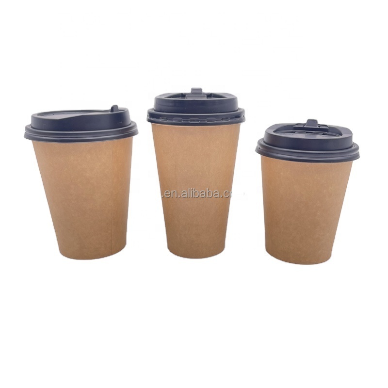 Customize Logo Design Paper Cup / Disposable Paper Coffee Cups with lids