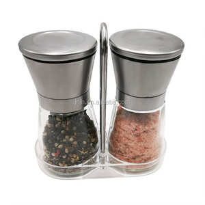 Premium Salt and Pepper Grinder Set of 2 - Salt and Pepper Shakers Mill, Stainless Steel Adjustable Coarseness Great Gift Set