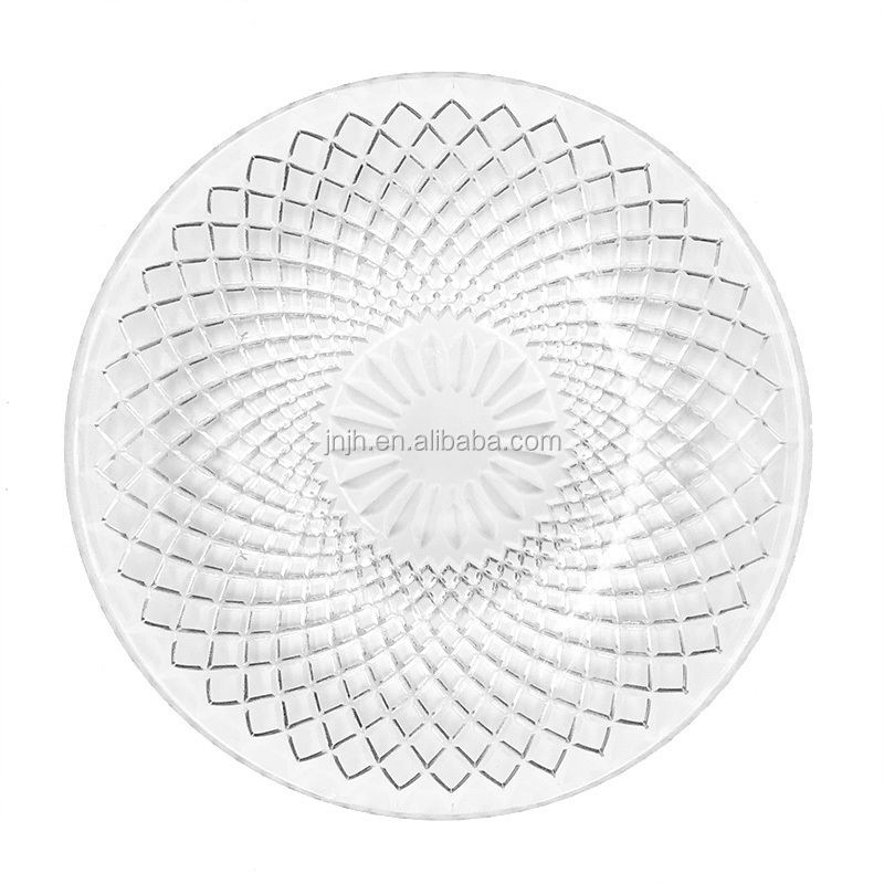 Glassware Manufacturer beaded clear glass  plates dinner plate/Clear glass plate for dinner