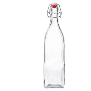 250ml Clear Beverage Clasp Bottle Round Fruit Wine Juice Bottles Sealed Glass Enzyme Bottle with swing top