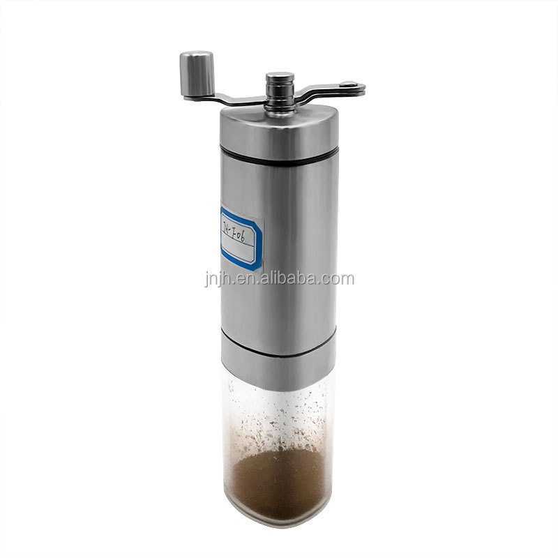 Conical Burr Mill With Adjustable Setting, Portable Hand Crank Manual Coffee Grinder For Travel