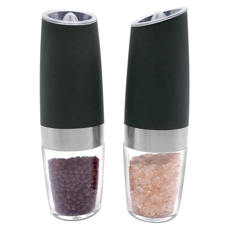 Gravity Electric Pepper Grinder or Salt Grinder Mill  Battery Operated Automatic Pepper Mill with White or blue Light