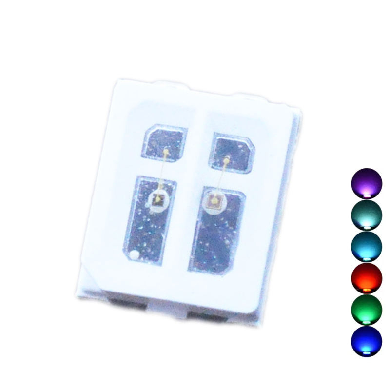 Customized 2-in-1 SMD LED Chip Dual Color 660nm+850nm 0.1W Power InGaP Material Double Chip