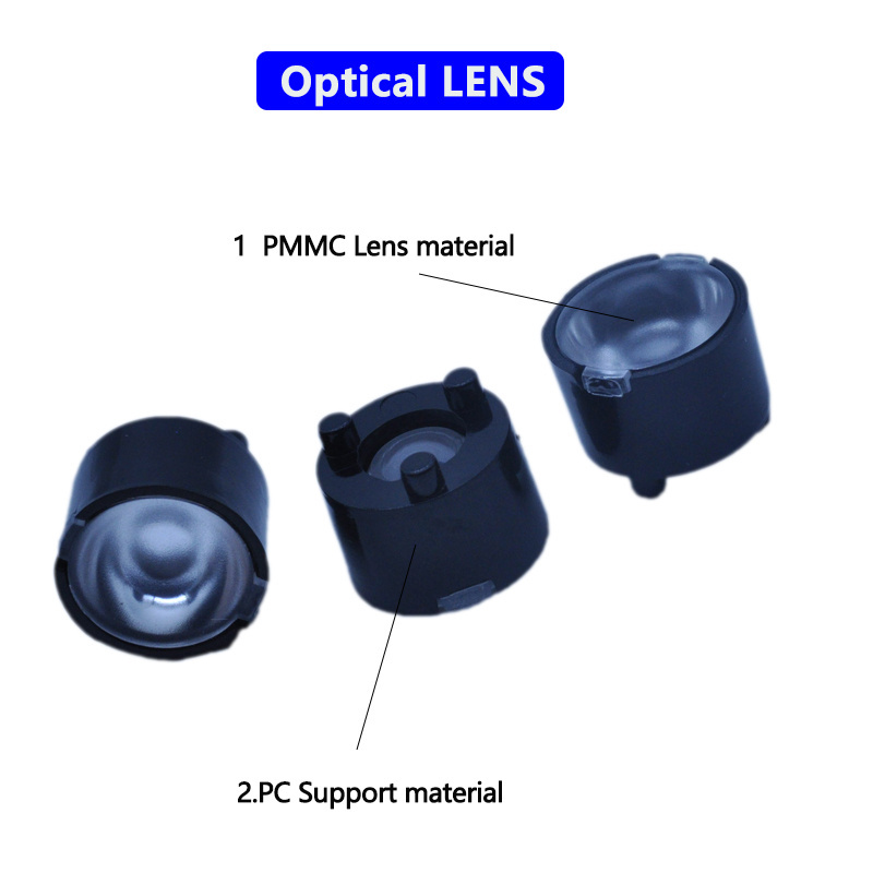 7060 IR LED Lens 11mm-21mm Diameter PMMA/Plastic Optical Lighting/LED Lens 15/30/45/60/90degree