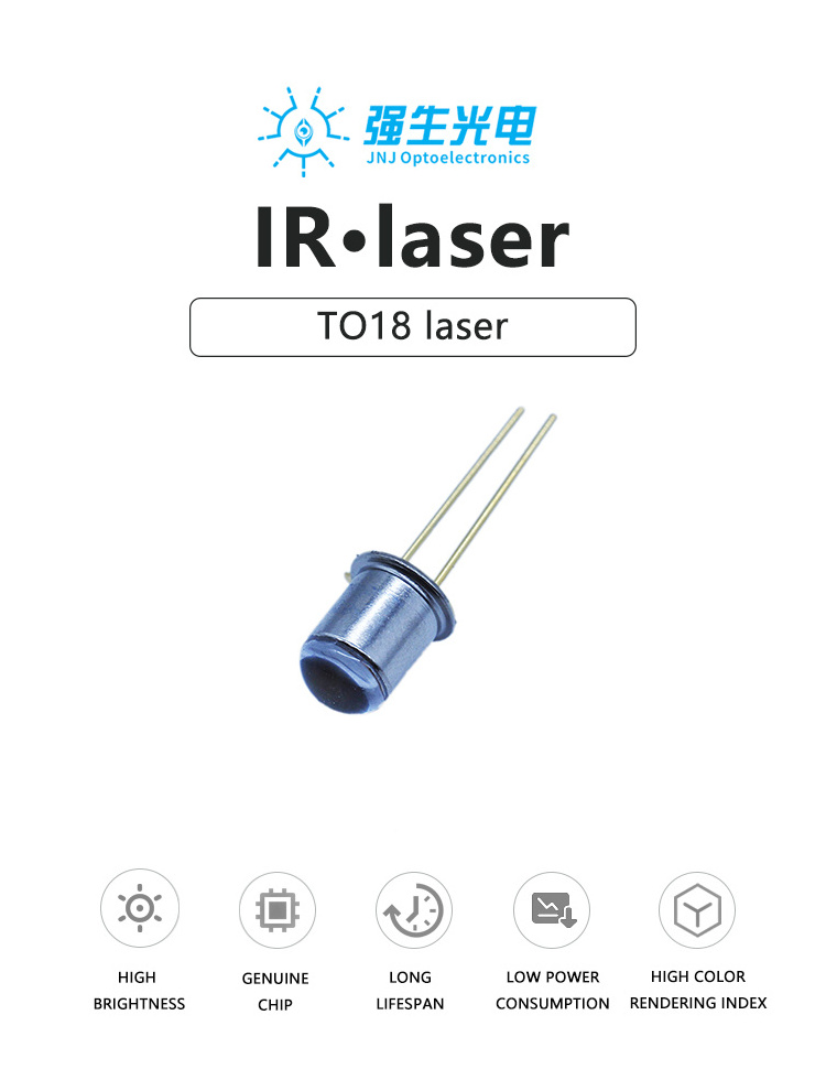 TO18 Laser Series DIP through Hole UV Fluorescence Detection UVA LED 365NM 385NM 395NM 405NM 415NM 420nm Diodes