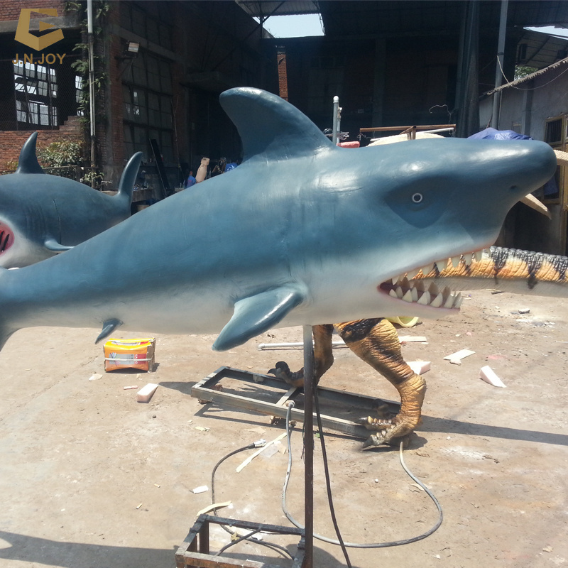 F-01 Custom Amusement Park Fiberglass Resin Shark Simulate Animals For Sale