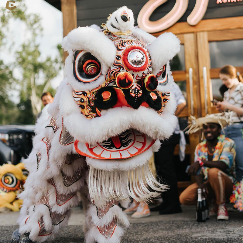 LD09 Traditional adult lion dance costume chinese new year celebration wool lion head dance