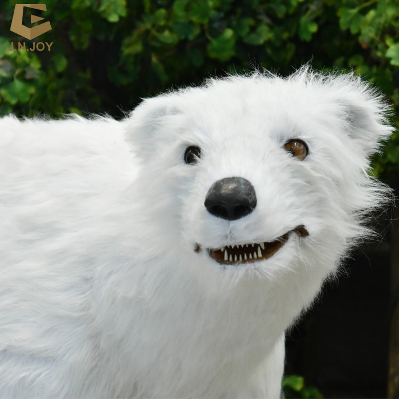 SGAI32 Amusement park animatronic polar bear realistic animal model for zoo