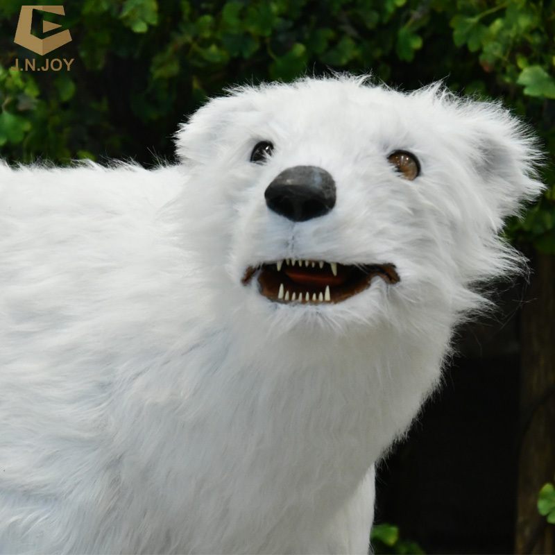 SGAI32 Amusement park animatronic polar bear realistic animal model for zoo