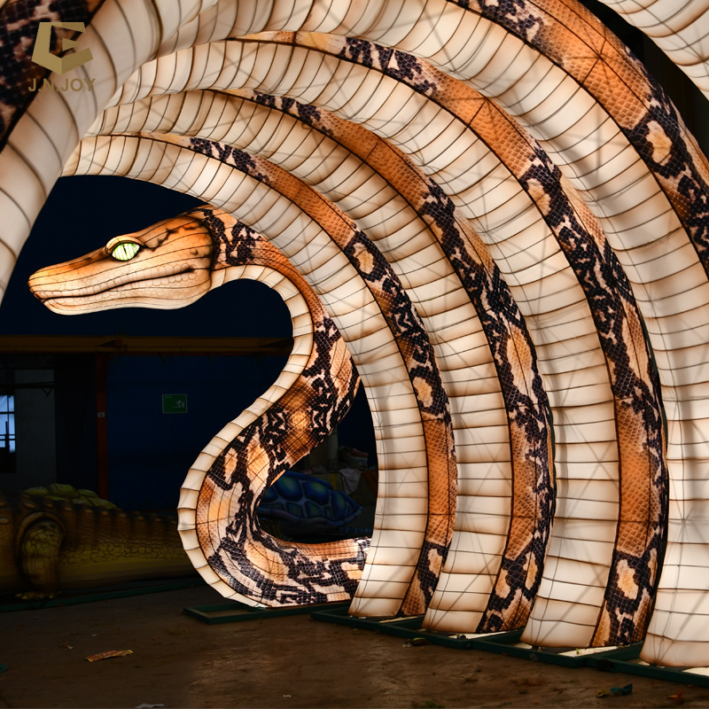 JFL-12 Giant Snake Lantern Gate Creative Lantern Festival Led Animals Decorative Lanterns