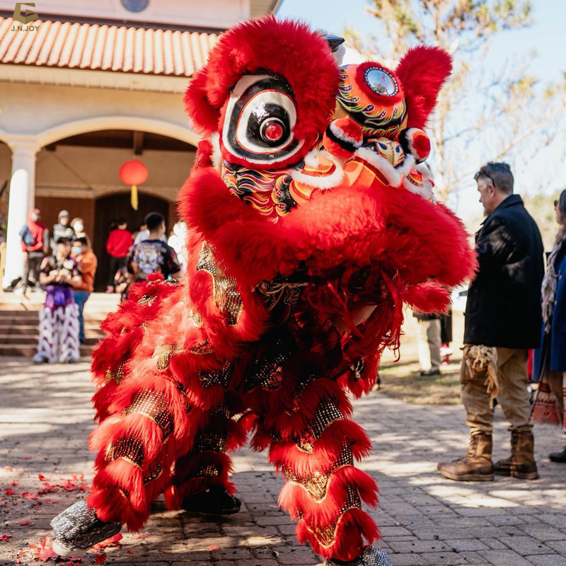 LD13 Popular festival dragon costume traditional adult wool lion dance folk props