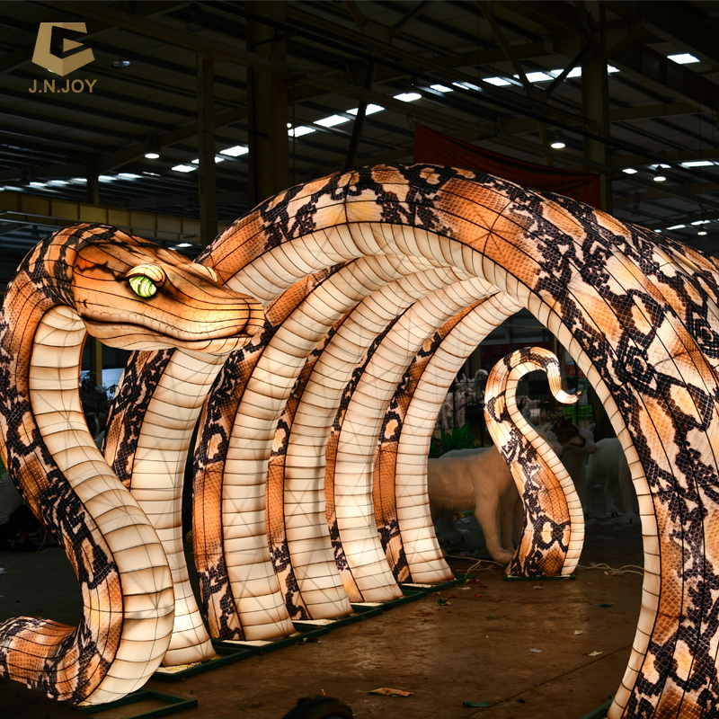 JFL-12 Giant Snake Lantern Gate Creative Lantern Festival Led Animals Decorative Lanterns